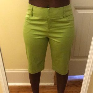 Light green Bermuda shorts